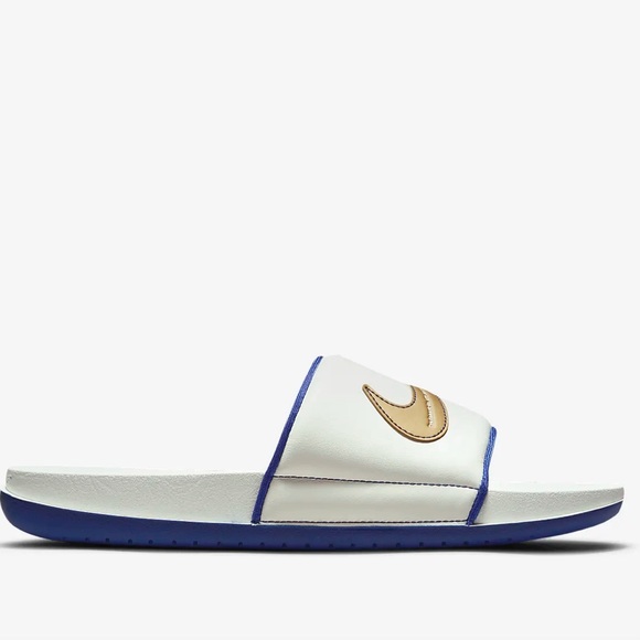 Nike Offcourt Slide Sail Blue & Metallic Gold Men’s sz 7 New! - Picture 5 of 6